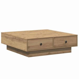 vidaXL Kava Stol Umjetnički hrast 90 x 90 x 28 cm Konstruirano drvo