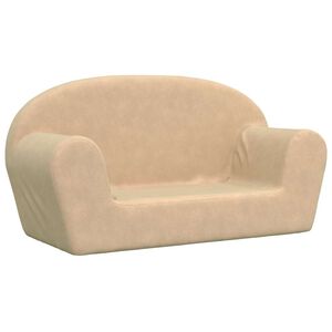 vidaXL Dječji dvosjed krem od mekanog pliša