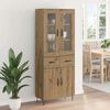 vidaXL Highboard Umjetnički hrast 69,5 x 34 x 90 cm Konstruirano drvo