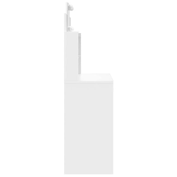 vidaXL Toaletni stolić s LED svjetlima bijeli 96 x 40 x 142 cm