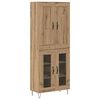 vidaXL Highboard Umjetnički hrast 69,5 x 34 x 180 cm Konstruirano drvo