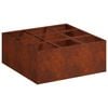 vidaXL Vrtna saksija Rđa 100 x 100 x 20 cm Otporni čelik