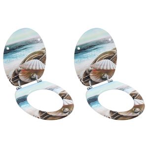 vidaXL Toaletna daska 2 kom MDF uzorak &scaron;koljaka