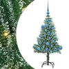 vidaXL Umjetno Božićno Drvo s Snježnim Flokom i LED Svjetlom 120 cm