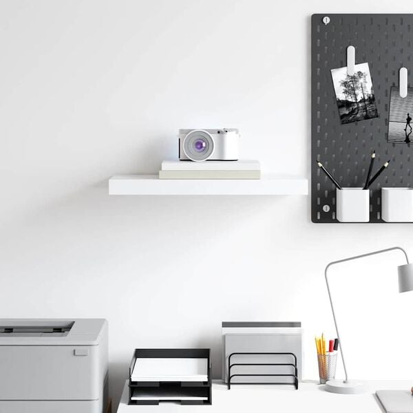 vidaXL Plutajuća zidna polica bijela 50 x 23 x 3,8 cm MDF