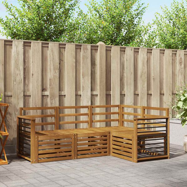 vidaXL Setovi sofa 4 pcs Prirodna Čvrsto drvo akacije