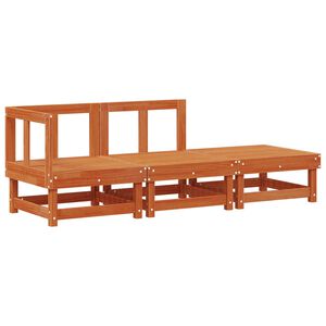 vidaXL Sekcionalna sofa Vosak Smeđa 183 x 61 x 62 cm Masivna borovina