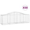 vidaXL Lučne gabionske ko&scaron;are 50 kom 200x50x60/80 cm pocinčano željezo