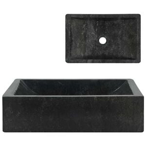 vidaXL Umivaonik 45 x 30 x 12 cm mramorni visoki sjaj crni