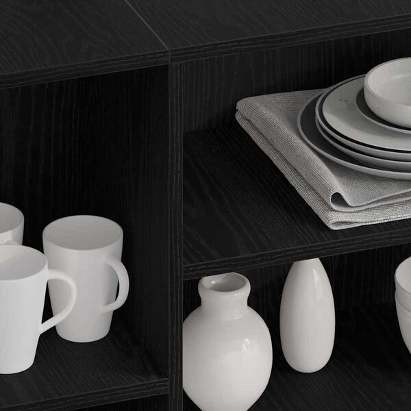 vidaXL Crni hrast 120 x 30 x 75 cm Konstruirano drvo