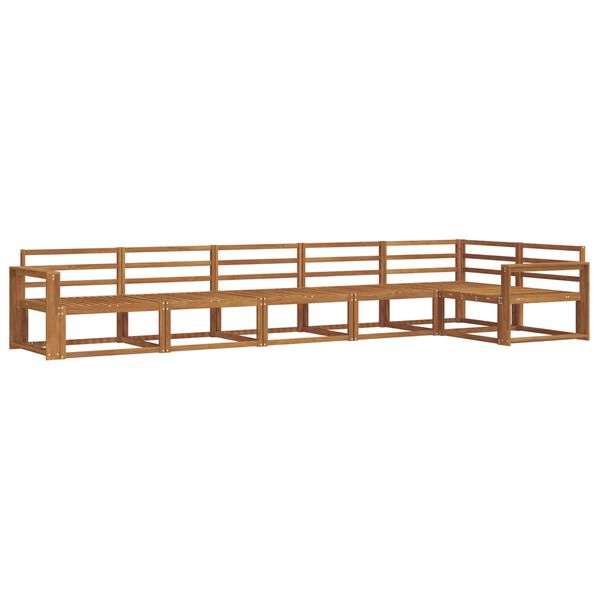 vidaXL Set vanjskih sofa 6 pcs Prirodna Čvrsto drvo akacije