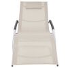 vidaXL Ležaljka za sunčanje s jastukom od aluminija i tekstilena krem