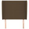 vidaXL Uzglavlje s u&scaron;ima tamnosmeđe 103x23x118/128 cm od tkanine
