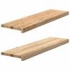 vidaXL Prozorske klupice 2 kom 90x25x2 cm netretirane masivne hrast