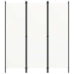 vidaXL Sobna pregrada s 3 panela bijela 150 x 180 cm