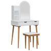 vidaXL Set toaletnog stolića FAUSKE 4 kom. Bijela 76 x 50 x 143 cm