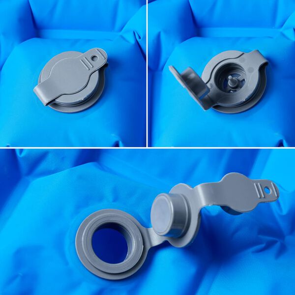 vidaXL Madrac na napuhavanje za kampiranje 1 osoba plavi 190x58x6 cm