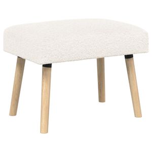 vidaXL klupa Jednobojno Krem 60 x 40 x 45 cm Boucl&eacute;