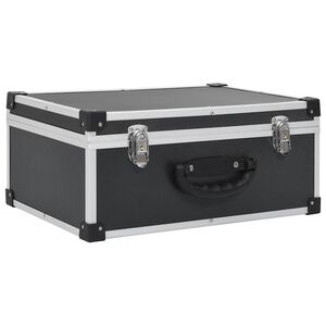 vidaXL Kutija za 60 CD-ova aluminijska ABS crna