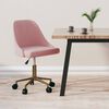vidaXL Okretna blagovaonska stolica ružičasta bar&scaron;unasta