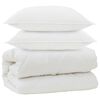 vidaXL Duvet s jastucima s jastukom 3 kom. Bijela Mikrovlakna