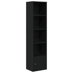 vidaXL Regal za knjige crni hrasta 31x24x127 cm od konstruiranog drva