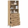vidaXL Highboard Umjetnički hrast 69,5 x 34 x 180 cm Konstruirano drvo
