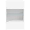 vidaXL Zidni TV ormarić s LED svjetlima bijeli 40 x 30 x 60,5 cm