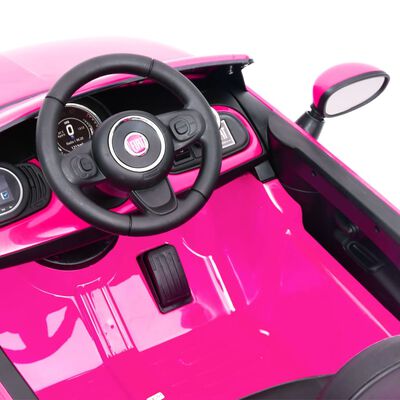 vidaXL Dječji električni automobil Fiat 500 ružičasti