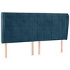 vidaXL Uzglavlje s u&scaron;ima tamnoplavo 203x23x118/128 cm bar&scaron;unasto