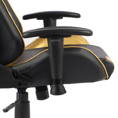 vidaXL Okretna igraća stolica zlatna PVC