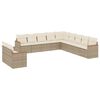 vidaXL 11-dijelni set vrtnih sofa od poliratana s jastucima bež