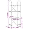 vidaXL Polica Dimljeni hrast 60 x 30 x 146 cm Konstruirano drvo