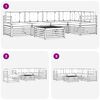 vidaXL Set vanjskih sofa s jastukom 6 pcs Prirodna i svijetlo siva