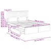 vidaXL Krevet s od storage Sonoma hrast 140 x 190 cm Konstruirano drvo