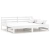 vidaXL Dnevni ležaj na izvlačenje bijeli od borovine 2 x (90 x 200) cm