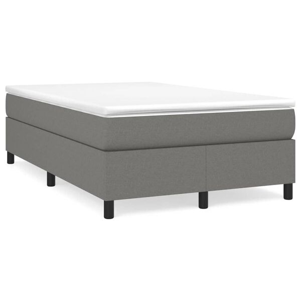 vidaXL Krevet box spring s madracem tamnosivi 120 x 190 cm tkanina