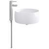 vidaXL Umivaonik s slavinom i odvodom Krom 38,5 x 38,5 x 16 cm
