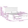 vidaXL Krevetna konstrukcija s uzglavljem Sonoma hrast 180 x 200 cm