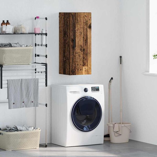 vidaXL Zidni ormarić Staro drvo 34,5 x 34 x 90 cm Konstruirano drvo