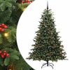 vidaXL Umjetno božićno drvce Zelena 210 cm PVC i Metal i Plastika