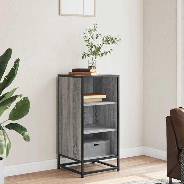 vidaXL Komoda boja hrasta sonome 35,5x35x76 cm konstruirano drvo metal