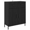 vidaXL Highboard Crni hrast 69,5 x 34 x 180 cm Konstruirano drvo