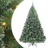 vidaXL Umjetno božićno drvce s stalakom Zelena 210 cm PE i PVC