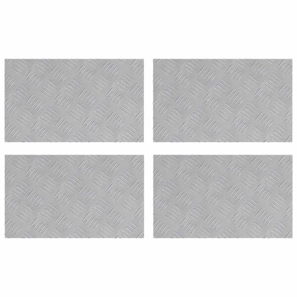 vidaXL Stepenica Pravokutni 4 pcs Srebrno 50 x 30 cm Aluminij