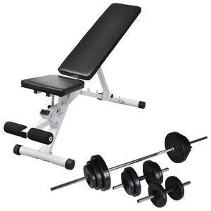 vidaXL Klupa za vježbanje sa setom utega 30,5 kg