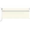 vidaXL Automatska tenda s roletom i senzorom LED 4 x 3 m krem