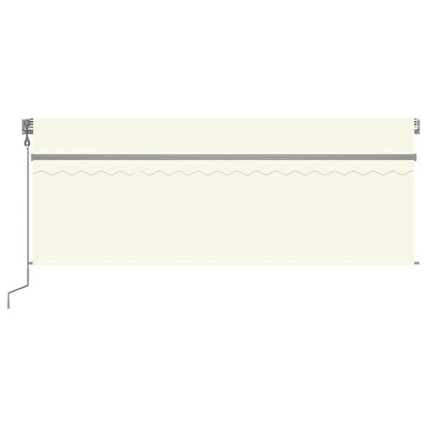 vidaXL Automatska tenda s roletom i senzorom LED 4 x 3 m krem