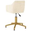 vidaXL Okretne blagovaonske stolice 4 kom krem bar&scaron;unaste