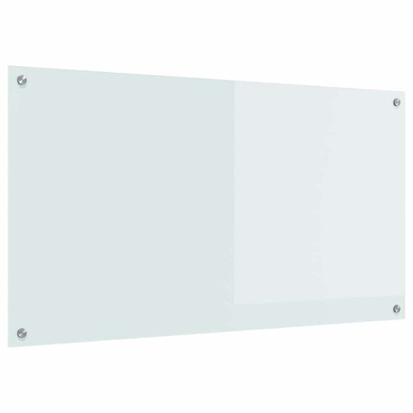 vidaXL Kuhinjski za&scaron;tita Bijelo 110 x 60 cm Staklo otporno na udarce